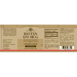 Solgar Biotin 600 Mcg