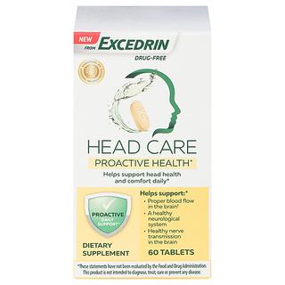Excedrin Proactive Health, Head Care, Drug Free, Tablets