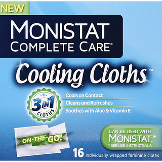 Monistat Complete Care Cooling Cloths, 3 In 1, On-the-Go