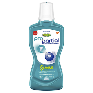 Polident ProPartial Step 3 Protect Fluoride Mouthwash 16.9 Oz