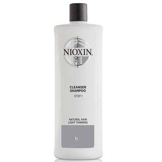 Nioxin 3-Part System, System 1 Natural Hair With Light Thinning, Hair Thickening Treatment, Scalp Therapy, Shampoo 1L