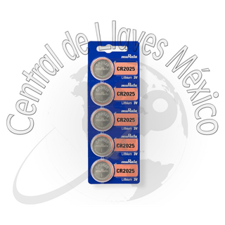 Murata CR2025 Battery DL2025 ECR2025 3V Lithium Coin Cell (5 Batteries)