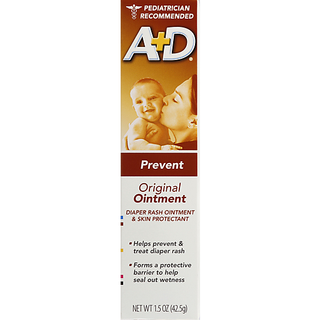 A+D Diaper Rash Ointment & Skin Protectant, Prevent, Original
