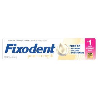 Fixodent Denture Adhesive Cream, Pure Strength 2.4 Oz