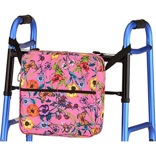 NOVA Medical Products Universal Tote Bag For Folding Walker, Rollators, Wheelchairs And Scooters, Enchanted Garden