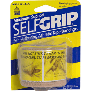 Dome Tape & Bandage, Athletic, Self Adhering, Maximum Support, 2 Inch Beige Roll