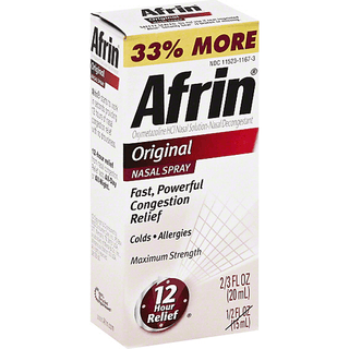 Afrin Nasal Spray, Maximum Strength, Original 0.67 Oz