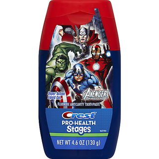 Crest Pro-Health Stages Marvel Avengers Assemble Super Action Liquid Gel Fluoride Anticavity Toothpaste 4.6 Oz. Tube