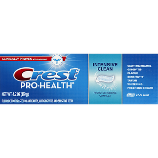 Crest Toothpaste, Fluoride, Intensive Clean, Cool Mint 4.2 Oz