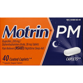 Motrin PM Pain Reliever (NSAID)/Nighttime Sleep-Aid, Coated Caplets