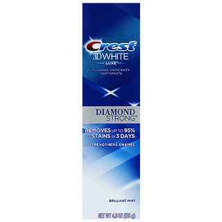 Crest 3D White Luxe Toothpaste, Fluoride Anticavity, Diamond Strong, Brilliant Mint DISCONTINUED
