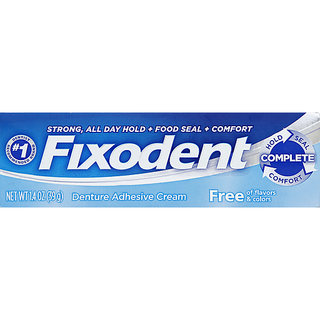 Fixodent Complete Free Denture Adhesive Cream, 1.4 Oz