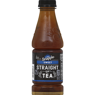 Snapple Straight Up Tea, Sweet Black Tea - 18.5 Fl Oz Glass Bottle