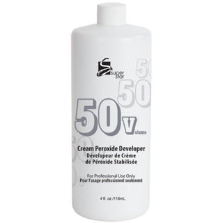 Super Star 50 Volumes Cream Peroxide Developer, 4 Oz
