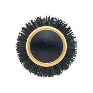 Gold Ceramic Nano Coating & Wavy Ion Bristle Hair Brush - 7.5 Long Barrel