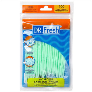 Dr. Fresh 3 Pk X 300 Total Soft Bristle Dental Floss Picks, Interdental Brush, Toothpicks, Flexible Deep Clean