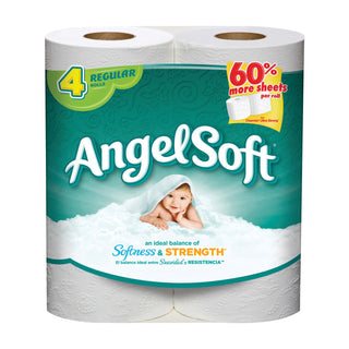 Angel Soft Bathroom Tissue, Unscented, Regular Rolls, 2 Ply