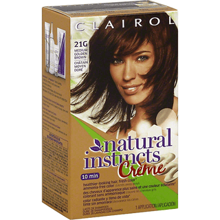 Natural Instincts Clairol Hair Color, 21G Caramel Creme Medium Golden Brown