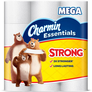 Charmin Essentials Bathroom Tissue, Strong, Mega Roll, 1 Ply