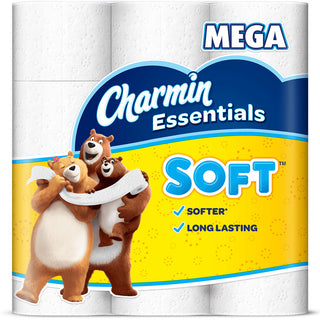 Charmin Essentials Bathroom Tissue, Soft, Giant Rolls, 2 Ply