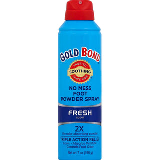 Gold Bond No Mess Fresh Scent Foot Powder Spray 7 Oz