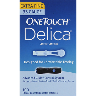 OneTouch Delica Lancets, 33 Gauge, Extra Fine