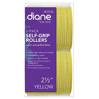 Diane Self Grip Rollers Yellow 2 1/2′ 2 Pack #D3725
