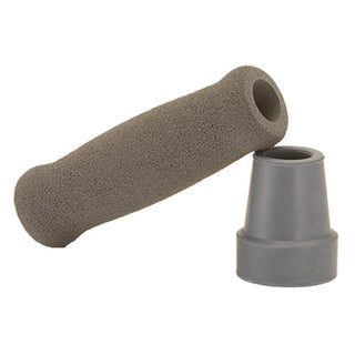 Nova Offset Cane Tip & Grip Kit, Grey