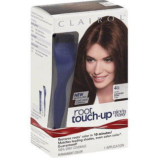 Nice N Easy Root Touch-Up Permanent Color, Matches Dark Golden Brown Shades 4G