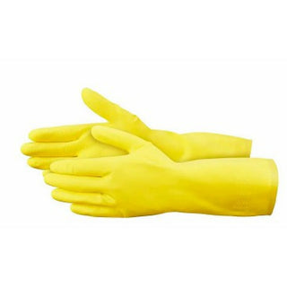 Beauty Hands Yellow Latex Gloves - Large