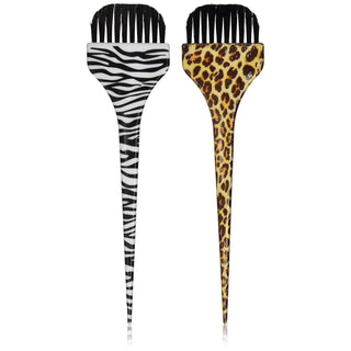 Colortrak Safari Hair Color Brushes, Leopard/Zebra