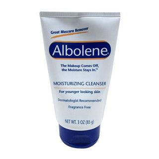 Albolene Moisturizing Cleanser Travel Size Squeeze Tube, Fragrance Free, 85 G/3 Oz