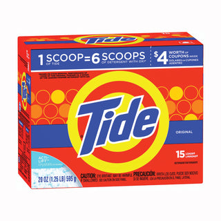 Tide Powder Laundry Detergent, Original Scent, 20oz Box