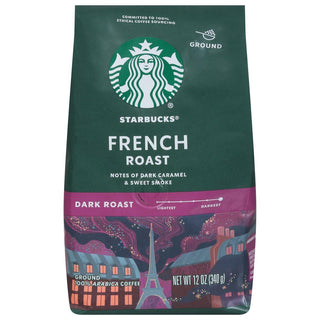 Starbucks Dark Roast Ground Coffee Bag - French Roast, 12 Oz