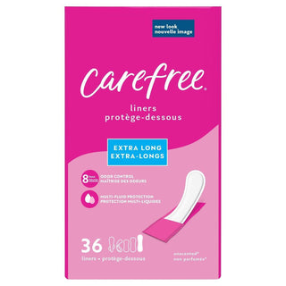 Carefree Acti-Fresh Body Shape Extra Long Liners To Go 36 Pantiliners