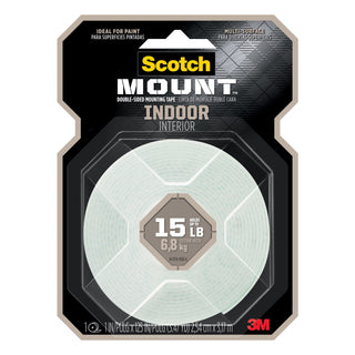 Scotch Mount Indoor Double-Sided Mounting Tape 314H-MED, 1 In X 125 In, 24/Case