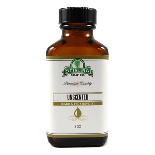 Stirling Soap Co. Unscented  Beard & Preshave Oil 3 Oz