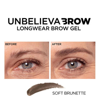 L'Oréal Paris Unbelieva-Brow Longwear Waterproof Tinted Brow Gel, Soft Brunette