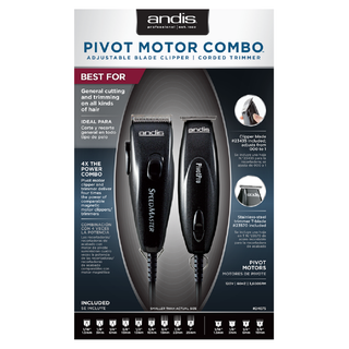 Andis 24075 Professional PivotPro and SpeedMaster Hair Clipper and Beard Trimmer