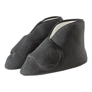 Silverts Diabetic Bootie Slippers - Black, Medium / X-Wide