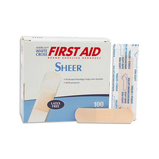 American® White Cross Adhesive Strip 3/4 X 3 Inch