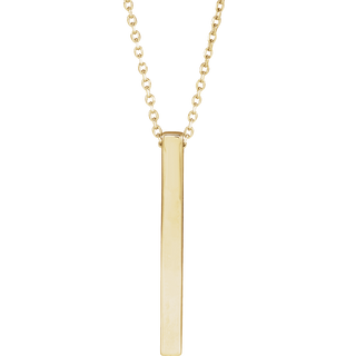Amélie 14K Yellow Gold Engravable Four-Sided Bar Necklace