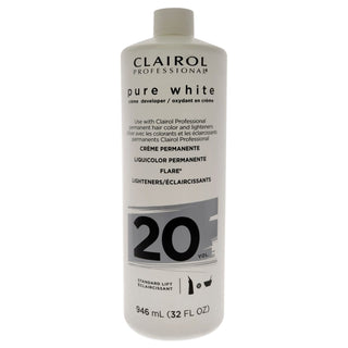 Clairol Professional Pure White 20 Volume Crème Developer, 32 Oz