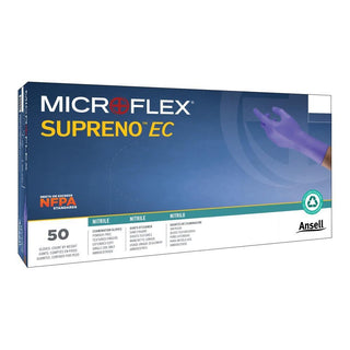 Microflex Supreno EC Powder-Free Extended Cuff Nitrile Examination Gloves, Blue, Large SEC375L MED-MFX-SEC375L