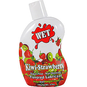 , (Wet) Wet Flavored Lubricant Kiwi Strawberry Tastes Just Like Fruit, 3.7 Oz