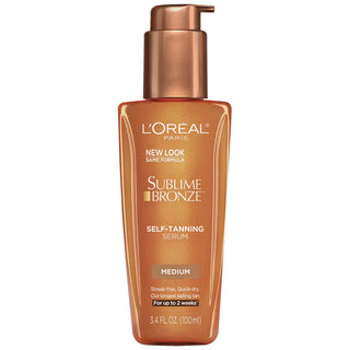 L'Oreal Paris Sublime Bronze Self-Tanning Serum Medium Natural Tan 3.4 Fl Oz