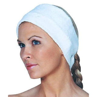 Scalpmaster Velcro Spa Headband, White (3058)