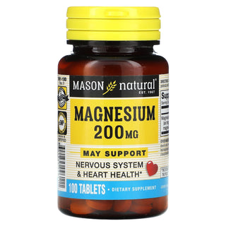 Mason Natural Magnesium, 200 Mg, 100 Tablets