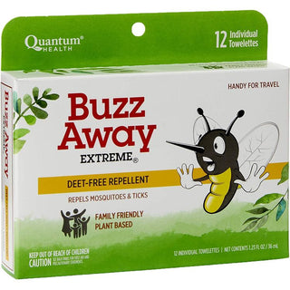 Quantum Health Buzz Away Extreme Insect Repellent Individual Towelettes
