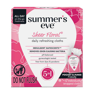 Summer's Eve 5 In 1 For Sensitive Skin Sheer Floral Cleansing Cloths